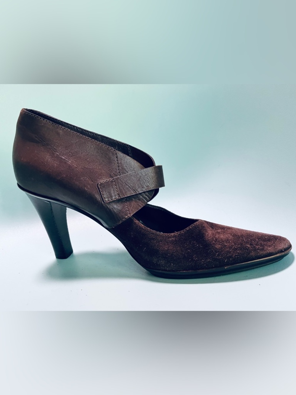 Pollini Brown Suede & Leather Heels